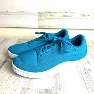 Allbirds Women’s 9.5 Blue Lace-Up Canvas Pacers Everyday Sneakers NEW